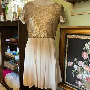 Forever 21 Gold Sequin Dress Size L
